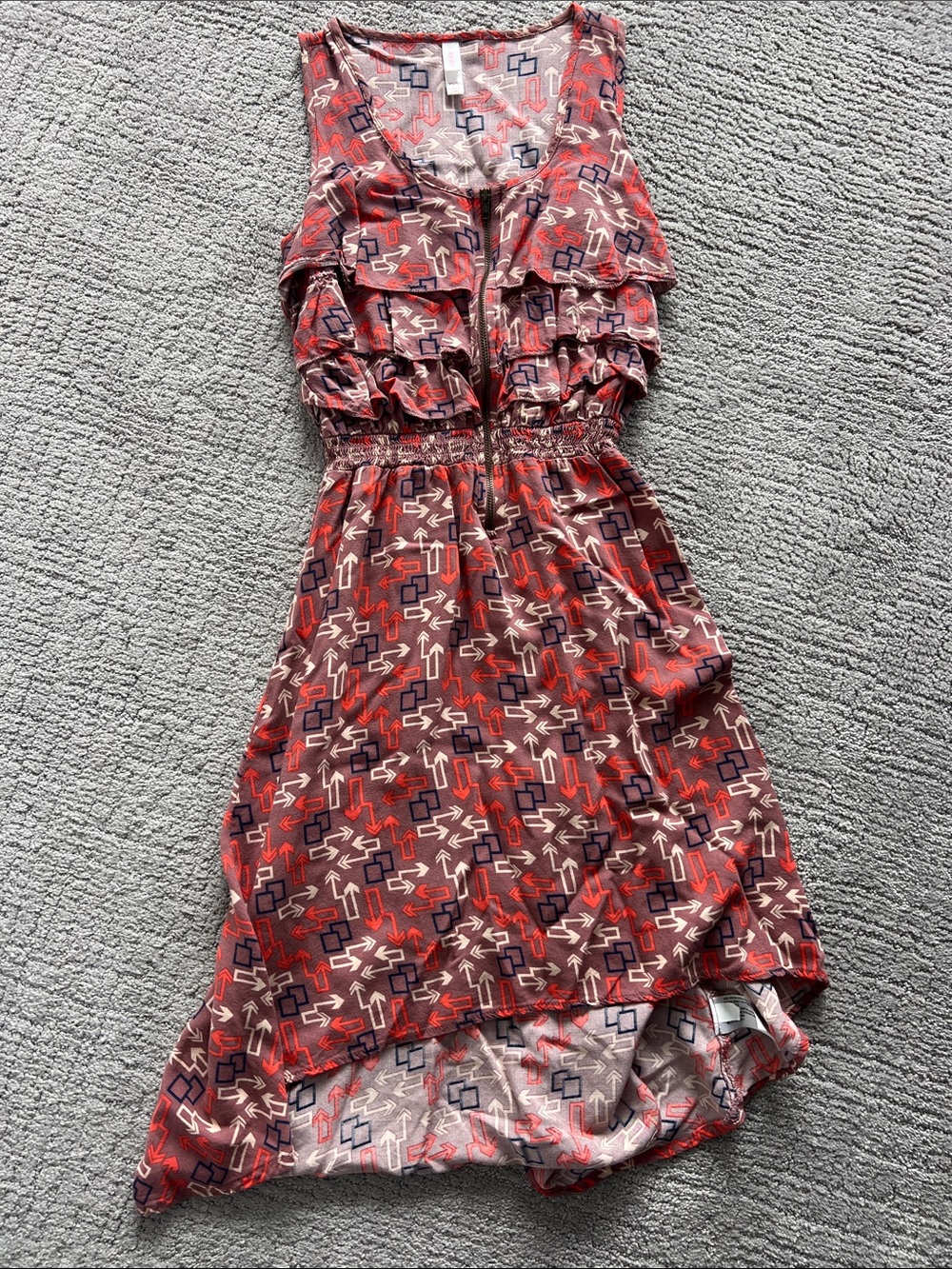 Xhilaration Arrow Print High-Low Dress